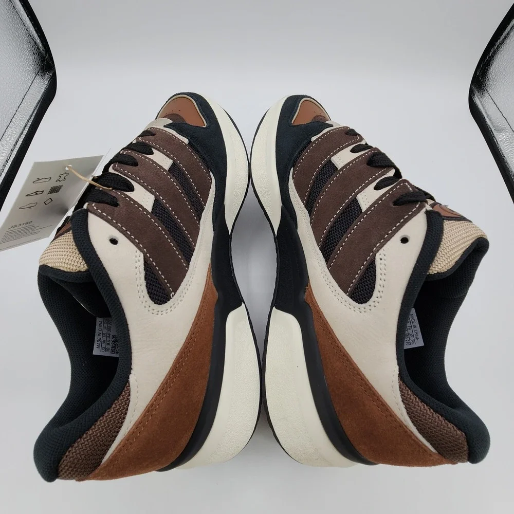 Adidas Originals Forum 2000 Shoes Mens 10 Off White Dark Brown‎ Leather NEW